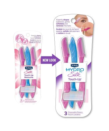 Schick Hydro Silk Touch-Up Tool - 3 Pack Exfoliating Dermaplaning for Smooth Skin - Buy Online on GoSupps.com
