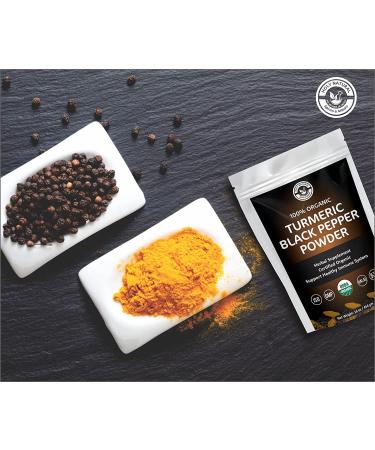 Organic Turmeric Black Pepper Powder | Promotes Health, Reduces Stress & Inflammation | Vegan, Gluten-Free & Non-GMO - Buy Online on GoSupps.com