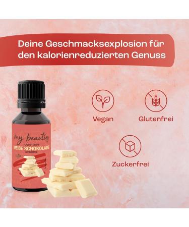 Buy My Beauties White Chocolate Flavor Drops 30ml - Sugar-Free & Low-Calorie Aroma Drops for Food - International Shipping Available - Buy Online on GoSupps.com