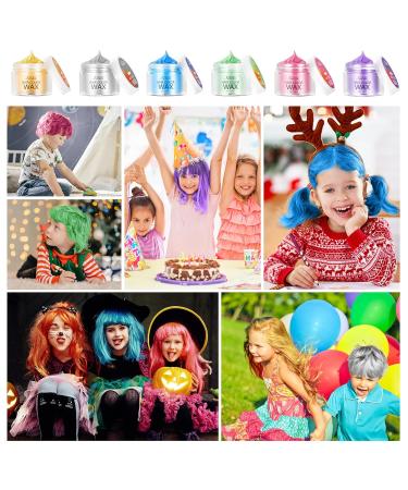 Magic Master Hair Color Wax - Temporary Keratin Hairstyle for Men & Women | 6 Vibrant Shades for Parties Festivals & Cosplay - Buy Online on GoSupps.com