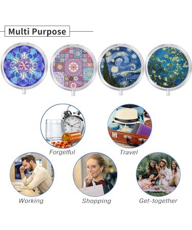 Portable Pill Organizer - Set of 4 | Travel Medicine Holder & Vitamin Case for Wallet & Pocket - Buy Online on GoSupps.com