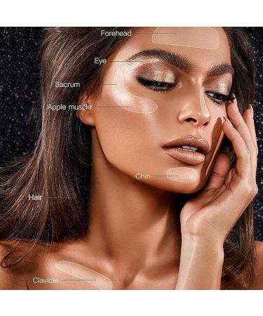 Highlighter Makeup Palette | Contour Palette Powder - 3D Plum Blossom Long-Lasting Highlighter Powder Face Highlighter Illuminator 0.7 Oz Highlight Makeup Rowces 02# - Buy Online on GoSupps.com
