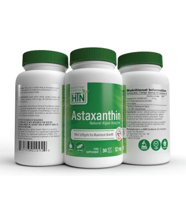 Organic Astaxanthin 12mg Softgels - Non-GMO, Soy-Free & Gluten Free (30 Count) - Buy Online on GoSupps.com