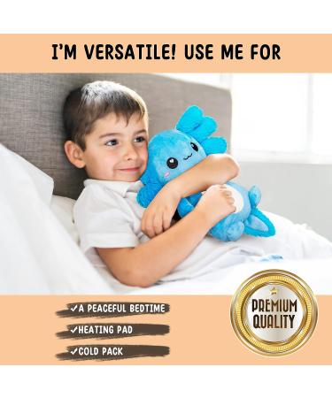 Axolotl Microwavable Heating Pad for Women and Kids - Cute Soft Cozy Plush Toy - Hot/Cold Stuffed Animal - Blue Axolotl Gift for Girls & Boys - Buy Online on GoSupps.com