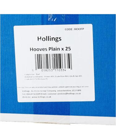 Hollings Plain Hooves Dog Treats 100% Natural & Air Dried Cow Hoof Long-Lasting Durable Chew Treats for Adult Dogs High in Protein (25 Loose) Plain 25 count (Pack of 1) - Buy Online on GoSupps.com