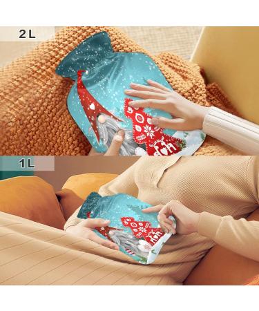 Shop Christmas Tomte Snowy Hot Water Bottle | 2L Fleece Cover - Perfect for Hot & Cold Compresses | International Shipping Available! - Buy Online on GoSupps.com