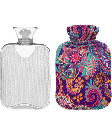Naanle Vintage Paisley Hot Water Bottle with Cover - 1L Heat Bottle for Back Pain Relief & Cold Therapy - International Shipping Available - Buy Online on GoSupps.com