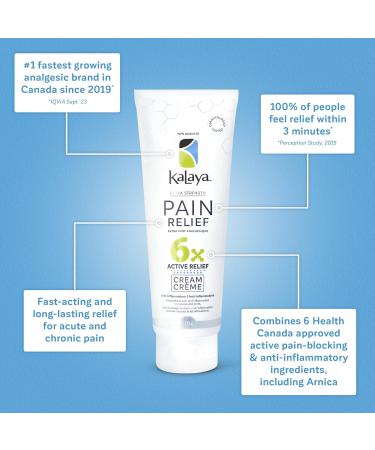 KaLaya 6X Extra Strength Pain Relief Cream for Arthritis Joints Muscle Back Neck Shoulder Hand and Knee Pain - Medically formulated with 6 Natural Active Pain Blocking & Anti inflammatory Ingredients (120g) 120 g (Pack of 1) - Buy Online on GoSupps.com
