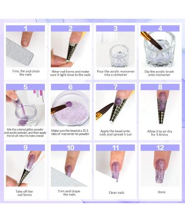 Morovan 42 Colors Acrylic Nail Kit: Acrylic Powder, Nail Gel, Glue, Glitters, Sequins, Brush Set, French Tips, File - Professional Nail Set with Everything Included - Buy Online on GoSupps.com