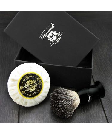 Premium Black Badger Hair Shaving Brush & Soap Set for Men | Ultimate Shaving Experience - Buy Online on GoSupps.com