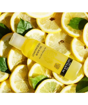 Plantlife Lemongrass Body & Bath Oil 4oz with Vitamin E, Apricot & Jojoba - Buy Online on GoSupps.com