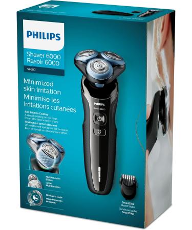 Philips Male Grooming Series 6000 Wet and Dry Electric Shaver S6680/69 Black - Buy Online on GoSupps.com