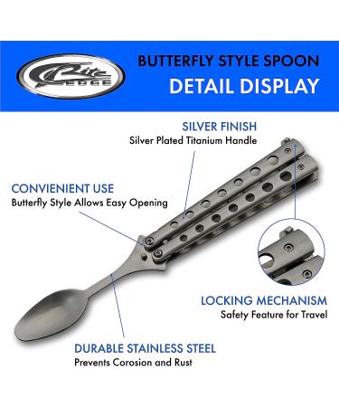 SZCO Supplies 9 Silver-Finished Butterfly-Open Travel/Camping Spoon (211521-SL - Buy Online on GoSupps.com