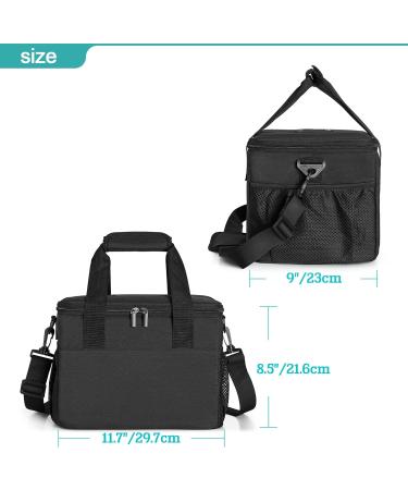 Trunab Portable Insulated Medical Cooler Bag - Water-Resistant with Removable Dividers for Travel, Camping - Black1 M - Buy Online on GoSupps.com