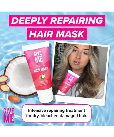 Argan & Coconut Oil Hair Mask Treatment for Dry, Damaged Hair | Give Me Cosmetics - Buy Online on GoSupps.com