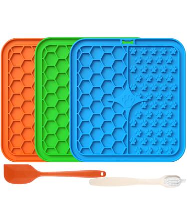 Slip mat dog premium leak mat dog with suction cup for relief from fear of dogs leak mat for dogs for swimming care and training for puppies lick mat-3pcs