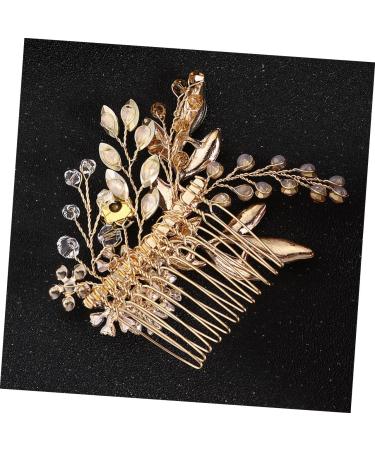 Didiseaon 1pc Elegant Hair Comb Bridal Pearl Hair Comb Rhinestone Wedding Comb Colorful Hair Cuffs Bridal Headpiece Wedding Bridal Hair Clip Floral Hair Comb Tiara Accessories Crystal Bride - Buy Online on GoSupps.com
