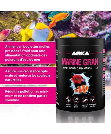 MICROBE-LIFT Marine Gran Premium Soft Granulated Fish Food 1000 ML promotes vibrant colours and growth in saltwater fish cold pressed. - Buy Online on GoSupps.com