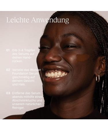 Wonder Foundation Serum - Gentle Tinted Face Serum for All Skin Types | Hyaluronic Acid & Squalane | Regenerating Glow | Long-Lasting Chestnut (30ml) - Buy Online on GoSupps.com