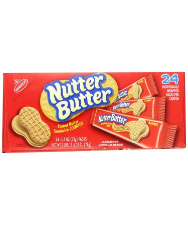 Nabisco Nutter Butter Sandwich Cookies Peanut 24 Count - Pack of 1 - Buy Online on GoSupps.com