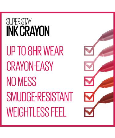 Maybelline Super Stay Ink Crayon Lipstick - Matte Longwear - Laugh Louder 0.48oz - Buy Online on GoSupps.com