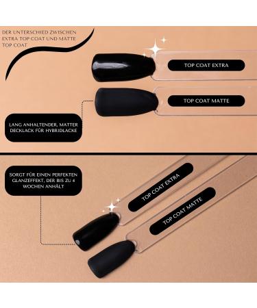 INLAQ HEMA Free Top Coat & Base Coat Set - 3x6ml Hybrid Varnishes for Perfect Nails - Buy Online on GoSupps.com