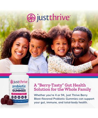 Just Thrive Probiotic Gummies - Kids Men and Womens Probiotic - for Digestive and Overall Health 30 Count 30 Count (Pack of 1) - Buy Online on GoSupps.com