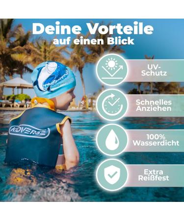 Buy Kidverse Waterproof Bathing Cap for Kids | UV Protection & Non-Slip Design - Dark Blue Silicone Swimming Cap - Buy Online on GoSupps.com