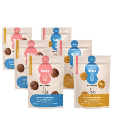 Majka Organic Lactation Cookies for Nursing Moms, Healthy Breastfeeding Snack to Boost Breast Milk Supply and Increase Energy, Clean Ingredients, Vegan, Gluten Free (Variety, 6 Pack) Variety 6 Pack