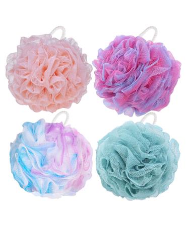 75g/pcs Bath Puffs, Large Body Exfoliating Loofah Shower Sponges for Men and Women Showering - Set of 4 Aquam 75g - Buy Online on GoSupps.com