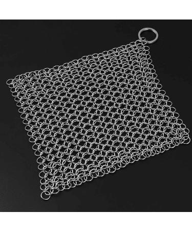 LAMELLIS Cast Iron Cleaner -Premium 316 Stainless Steel Chainmail Scrubber 8x6 Inch - Buy Online on GoSupps.com