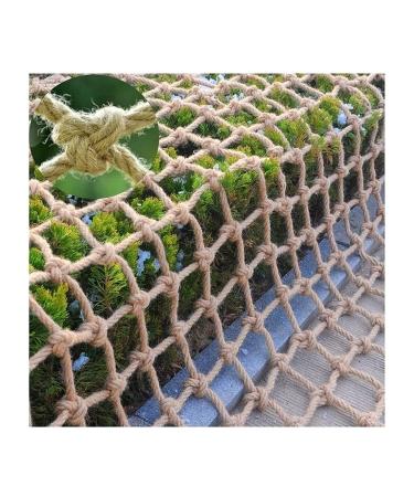 Child Security Net Hemp Rope Cargo Net Outdoor Birds Net Garden Plant Fence Net Kids Rope Ladder Swing Railing Net (3 * 5m(10 * 16ft)) ()