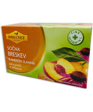  UPSY Alpine Fruit Tea - Best Aromatic Herbal Tea with Peach and Zinc Flavor - 4 packs of 20 bags (80 tea bags) (green tea peach juice with zinc - 80 bags) - Buy Online on GoSupps.com