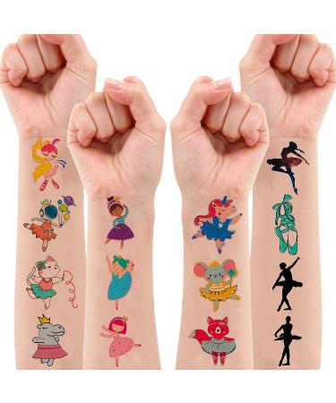 Ballerina Themed Birthday Party Decorations - 96 PCS Cute Temporary Tattoo Stickers for Girls, Kids & Boys | Party Supplies, Favors & Rewards - Buy Online on GoSupps.com