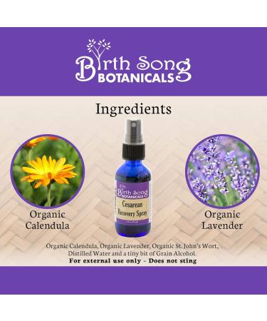 Organic Cesarean Recovery Postpartum Antiseptic Spray - 2oz Bottle by Birth Song Botanicals - Buy Online on GoSupps.com