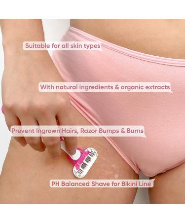 Olivia Aurora Intimate Bikini Shaving Cream - 10 Fl Oz | Sensitive Skin Formula for Women | Prevents Ingrown Hair and Blackheads - Buy Online on GoSupps.com