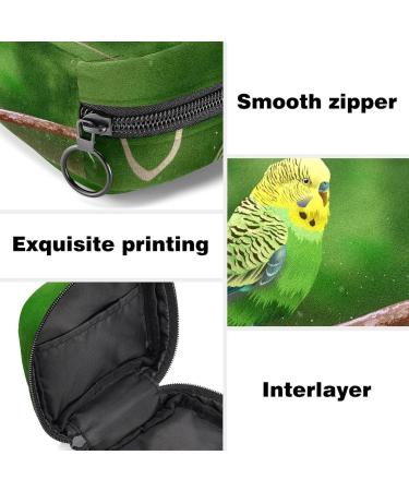 Stylish Menstruation Pad Bag with Zipper | Women's Napkin & Tampon Organizer | Budgie Color 10 - Buy Online on GoSupps.com