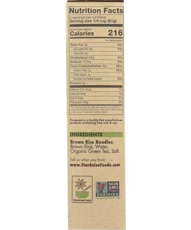 Star Anise Foods Gluten-Free Brown Rice Noodles with Green Tea - 24 Servings (8.6 oz) Pack of 6, Pho Vietnamese & Pad Thai Noodles - Buy Online on GoSupps.com