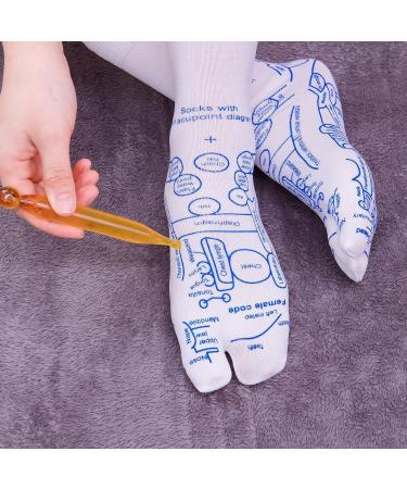 Reflexology Socks for Foot Pain Relief | Acupressure Foot Massage Socks (2 Pairs for Women) - Buy Online on GoSupps.com