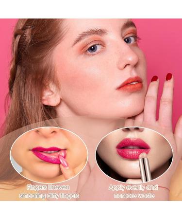 2024 Silicone Lip Brush Set - 2 PCS Multi-use Reusable Applicator for Lipstick Balm & Gloss - Soft Round Head with Dust Cap - Buy Online on GoSupps.com