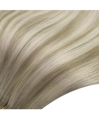 Buy FSHINE Real Hair Clip-In Extensions 50cm 20 Inch - Walnut Brown to Ash Brown & Bleach Blonde - 120g 7 Pieces #19/8/60 - Buy Online on GoSupps.com