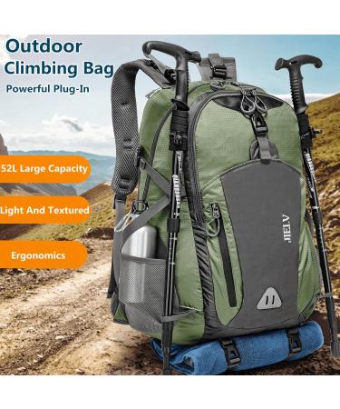 JIELV 45L Waterproof Hiking Backpack - Lightweight Camping Daypack for Men and Women (Green) - Buy Online on GoSupps.com