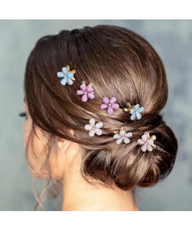 15 PCS Mini Pearl Claw Clips with Daisy Flower for Women and Girls - Pink Purple Blue Color - Cute Hair Accessories (0.83x0.83x0.79 Inch) - Buy Online on GoSupps.com