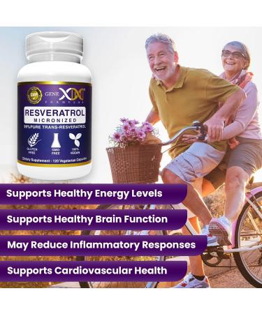 GENEX 99% Micronized Trans-Resveratrol 1000mg with BioPerine | Pure Organic Pharmaceutical Grade Capsules for Healthy Aging and Cardiovascular Support - 120 Count - Buy Online on GoSupps.com