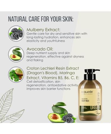 ECOLATI R Shower Gel Argana & Vanilla Nourishing Shampoo for Dry Hair and Moisturizing Body Milk Bundle - Deep Hydration Skin & Hair Care Vitamins B5 B6 C E - Buy Online on GoSupps.com
