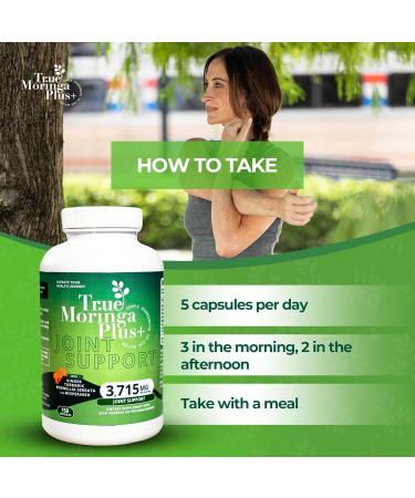 True Moringa Plus+ Joint Support Supplement 10:1 Extract | 20 000mg of Organic Moringa Turmeric Curcumin Ginger Boswellia BioPerine | Extra Strength Herbal Antioxidant for Adults (150 Capsules) - Buy Online on GoSupps.com