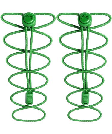 CampTeck Quick Release Shoelaces Elastic Shoelaces with Quick Lacing System Green