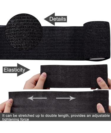 BQTQ 3 Inch Self Adherent Bandage Wrap Tape for Ankle Sprains - 8 Rolls Black Athletic Tape for Human and Animals - Buy Online on GoSupps.com