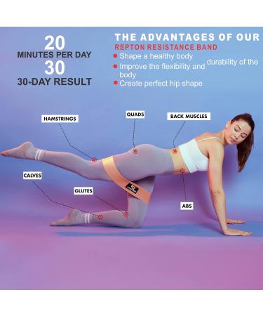 3 Sets Resistance Bands for Glutes, Hips & Legs Workout - Ideal for Home Gym Fitness, Yoga, Pilates - Non-Slip Booty Bands for Women & Men - Physio Resistant Loop Peach - Buy Online on GoSupps.com