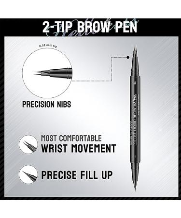 Natural Brow Eyebrow Pen Eyebrow Pen Bulletboard Waterproof Eyebrow Pen (Light Brown) Waterproof With 4-Fork-Tip & Precise Brush-Tip Bulletboard Waterproof Eyebrow Pen Bulletinboard Brow Pen - Buy Online on GoSupps.com